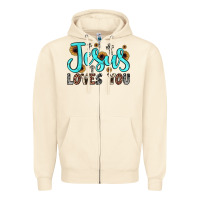 Sandshell jesus loves you Zipper Hoodie - JahusDesignShop