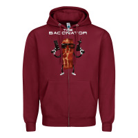 Burgundy the baconator Zipper Hoodie - linhVisuals