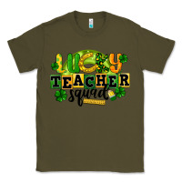 Army Green Lucky Teacher Squad St. Patrick's Day Classic Tee - CowGirlArtShop