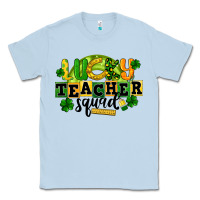 Dusty Blue Lucky Teacher Squad St. Patrick's Day Classic Tee - CowGirlArtShop