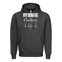 Charcoal Heather hyperbaric nurse rn gift Zipper Hoodie - linhVisuals