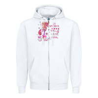 White mermaid in october we wear pink breast cancer awareness Zipper Hoodie - linhVisuals