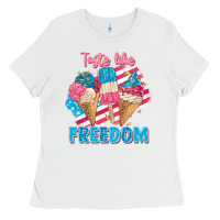 White taste like freedom 4th of july Ladies Tee - FaDigitalArtStudio