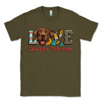 Army Green love labrador retriever Classic Tee - Artiststas