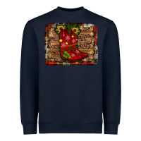 Navy cowboy boots christmas Heavyweight Sweatshirt - JahusDesignShop