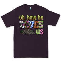 Plum Easter Day Oh he loves us Premium Tee - OliviaCreatesArt