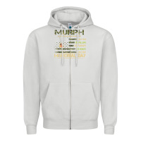 Dove Grey murph challenge memorial day workout wod camo gym gear Zipper Hoodie - linhVisuals