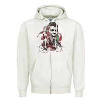 Oatmeal Heather cristiano cool Zipper Hoodie - linhVisuals