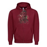 Burgundy cristiano cool Zipper Hoodie - linhVisuals