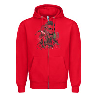 Red cristiano cool Zipper Hoodie - linhVisuals