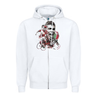 White cristiano cool Zipper Hoodie - linhVisuals
