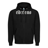Black elder emo Zipper Hoodie - linhVisuals