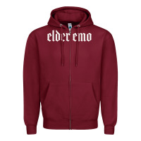 Burgundy elder emo Zipper Hoodie - linhVisuals