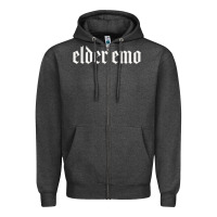 Charcoal Heather elder emo Zipper Hoodie - linhVisuals