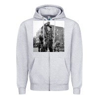 Heather Grey dmx in the 90s Zipper Hoodie - linhVisuals