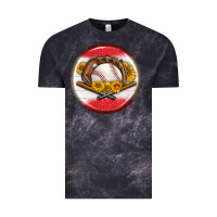 Cloud Black baseball with sunflower round earrings Vintage Tee - BundleAndBundleShop