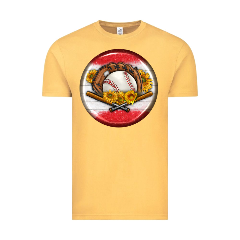 Baseball With Sunflower Round Earrings Vintage Tee by BundleAndBundleShop | Teevron