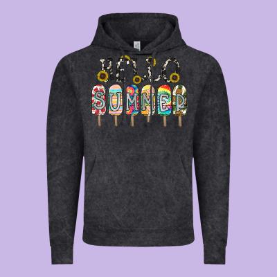 Name Vibrant Summer Greeting With Popsicles Vintage Hoodie Designed By Cowhidedigitalart