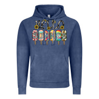 Vintage Denim name vibrant summer greeting with popsicles Vintage Hoodie - CowhideDigitalArt