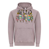 Vintage Zinc name vibrant summer greeting with popsicles Vintage Hoodie - CowhideDigitalArt