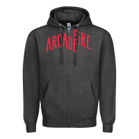 Charcoal Heather Arcade Fire Zipper Hoodie - linhVisuals
