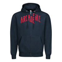 Navy Arcade Fire Zipper Hoodie - linhVisuals