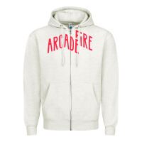Oatmeal Heather Arcade Fire Zipper Hoodie - linhVisuals