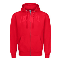 Red Arcade Fire Zipper Hoodie - linhVisuals