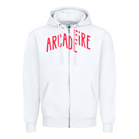 White Arcade Fire Zipper Hoodie - linhVisuals