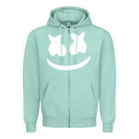 Seafoam mello face Zipper Hoodie - linhVisuals