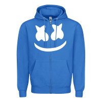 True Royal mello face Zipper Hoodie - linhVisuals