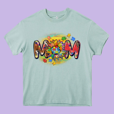 Autism Mom Heavy Core Tee Designed By Cowgirlartshop