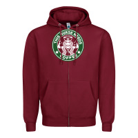 Burgundy nurse needs coffee lover Zipper Hoodie - linhVisuals
