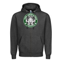 Charcoal Heather nurse needs coffee lover Zipper Hoodie - linhVisuals