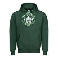 Sports Green nurse needs coffee lover Zipper Hoodie - linhVisuals