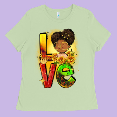 Love Juneteenth Ladies Tee Designed By Fadigitalartstudio