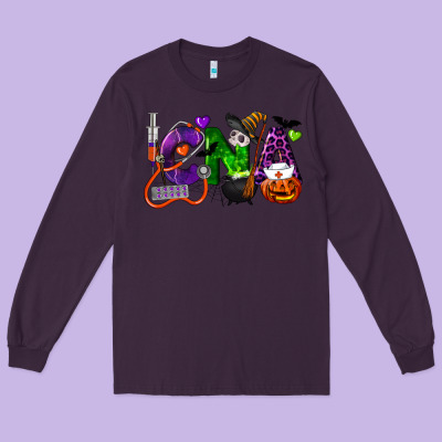 Western Halloween Cna Certified Nursing Assistant Long Sleeve Tee Designed By Lillyallendesigns