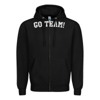 Black go team! Zipper Hoodie - linhVisuals