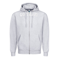 Heather Grey go team! Zipper Hoodie - linhVisuals