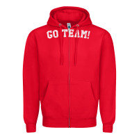 Red go team! Zipper Hoodie - linhVisuals