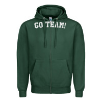 Sports Green go team! Zipper Hoodie - linhVisuals