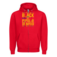 Red black popular demand african american melanin black history Zipper Hoodie - linhVisuals