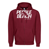 Burgundy pebble beach golf cypress tree Zipper Hoodie - linhVisuals