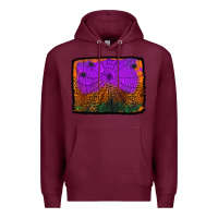 Burgundy halloween spider web background Premium Hoodie - Jasminsmagicworld