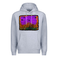 Heather Grey halloween spider web background Premium Hoodie - Jasminsmagicworld
