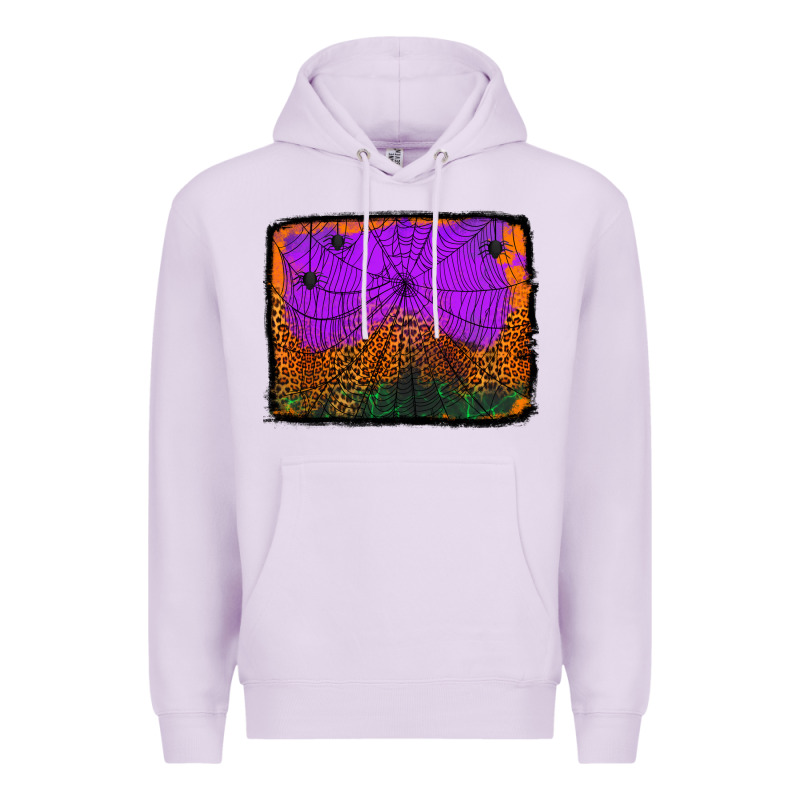Halloween Spider Web Background Premium Hoodie by Jasminsmagicworld | Teevron