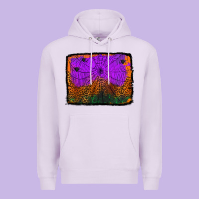 Halloween Spider Web Background Premium Hoodie Designed By Jasminsmagicworld