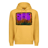 Mustard halloween spider web background Premium Hoodie - Jasminsmagicworld