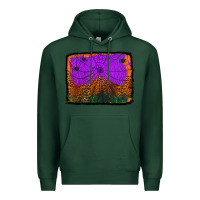 Sports Green halloween spider web background Premium Hoodie - Jasminsmagicworld