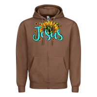 Chestnut jesus sunflower Zipper Hoodie - JahusDesignShop